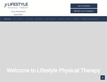 Tablet Screenshot of lifestylephysicaltherapy.com